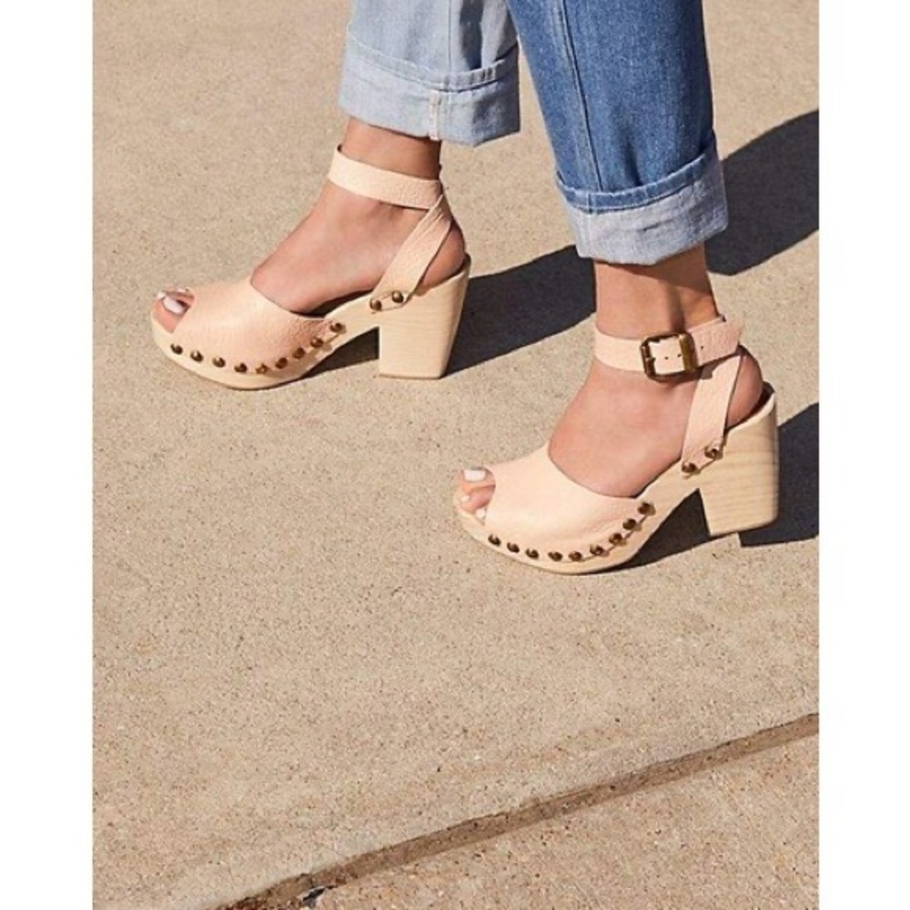 FREE People-Pasadena Chunky Pink Clay Clog Sandals (Size:40)